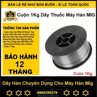 Cuộn Dây Hàn Mig Không Dùng Khí 1kg Lõi Thuốc S-Shield E71T-GS 