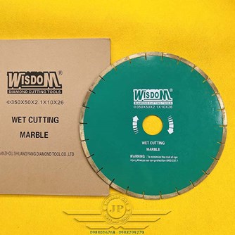Lưỡi Cắt Đá Cẩm Thạch Me Đồng Wisdom 350mm
