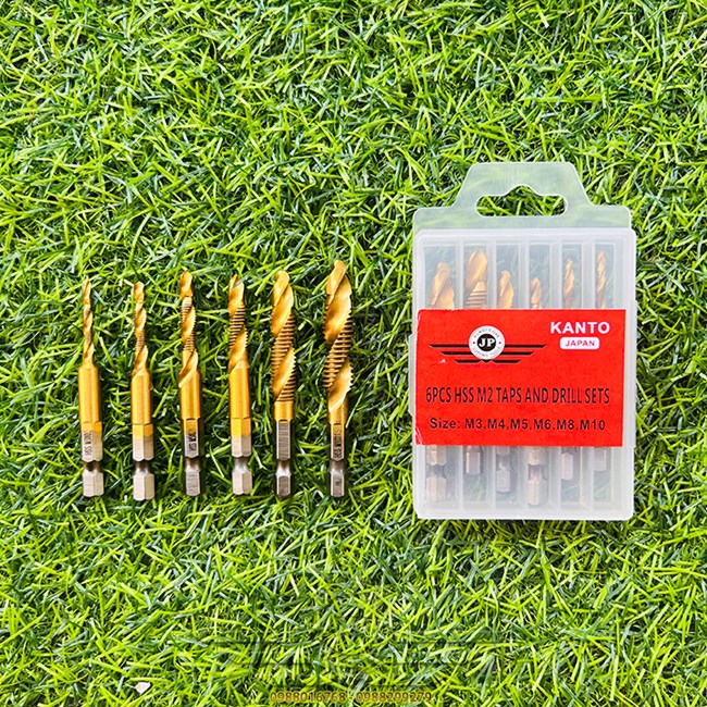 Mũi Khoan Taro Tạo Ren Kanto Nhật Titan M2 (6 Chi Tiết) M3-M10