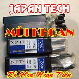 Mũi Khoan HSS NPT Japan, Mũi Khoan Thép HSS