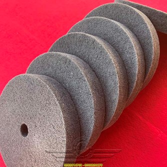 Bánh Nỉ Xám Đánh Bóng Inox #180 Ø250x25xØ18